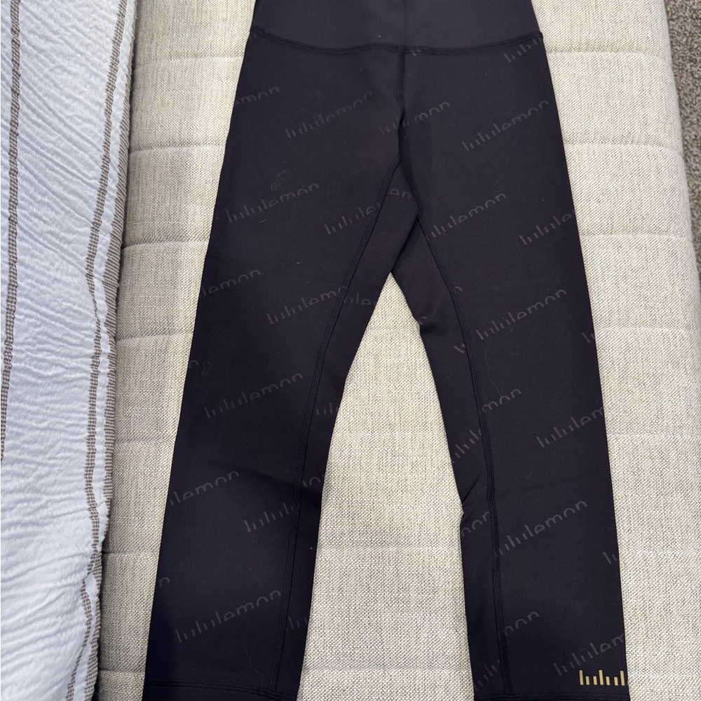 lululemon athletica Black Leggings with Geometric Design